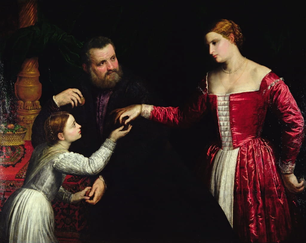 Una signora e un signore con la figlia - The Devonshire Collections, Chatsworth